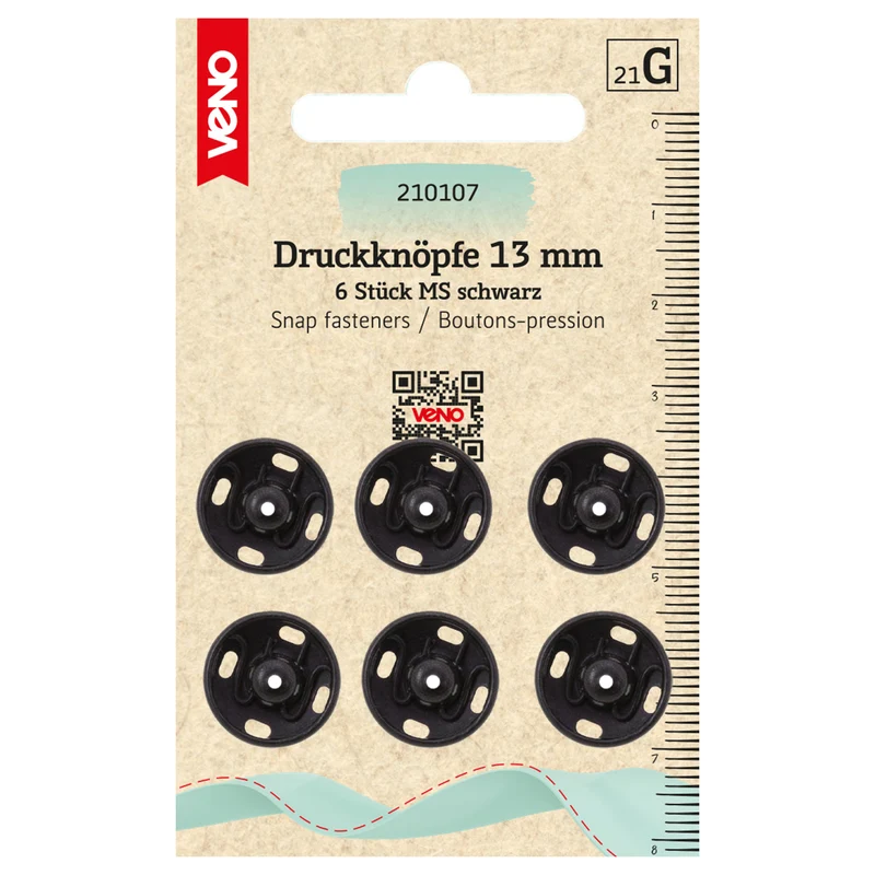 Veno Annäh-Druckknöpfe 13 mm – rostfrei