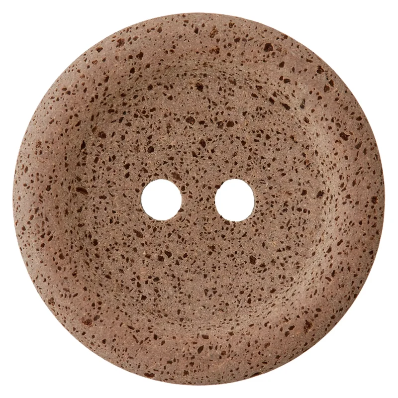 Prym recycelter Coffee‑Polyester Knopf – 2‑Loch, 34 mm