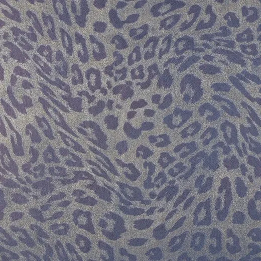 Baumwolle Leoprint Jeans Glitzer Folie