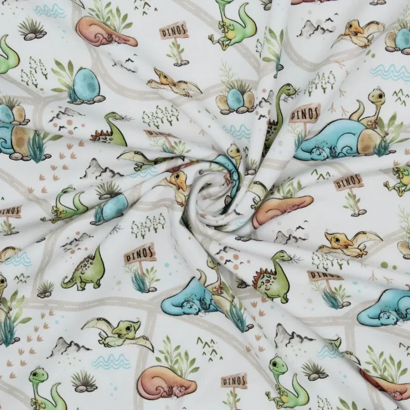 Jersey Stoff "Dinofreunde"