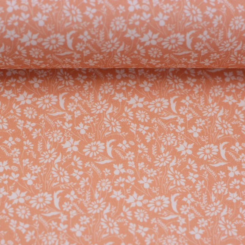 Baumwolle “Tumba“ Swafing Blumen Wiese apricot