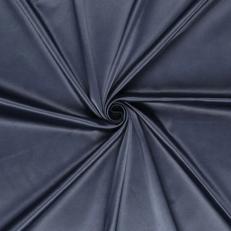 Baumwolle Stretch Satin Selena uni blau