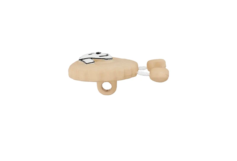 Knopf Öse Schaf 18mm beige