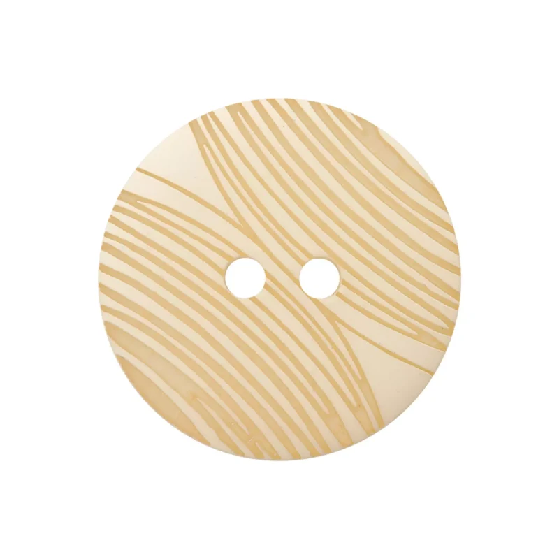 Prym Polyesterknopf „Linien“ – 2-Loch, 23 mm, in 5 Farben
