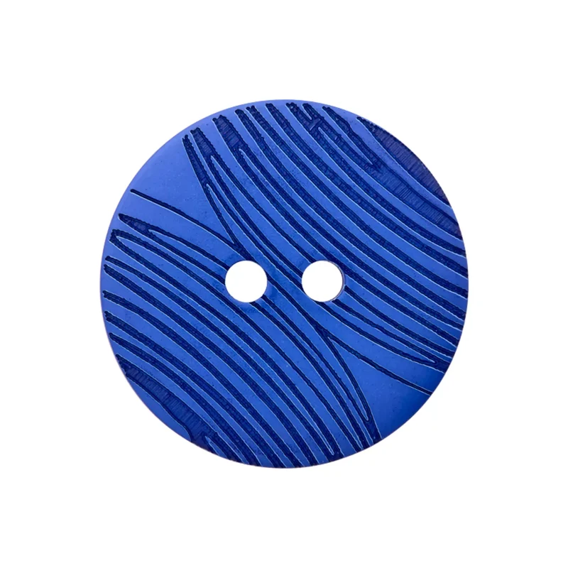 Prym Polyesterknopf „Linien“ – 2-Loch, 23 mm, in 5 Farben