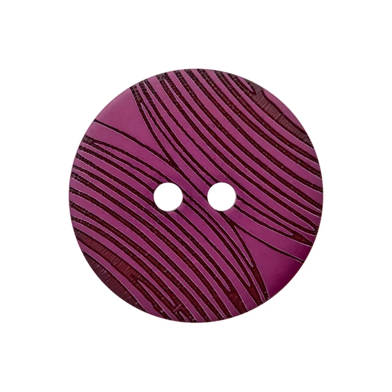 Prym Polyesterknopf „Linien“ – 2-Loch, 23 mm, in 5 Farben