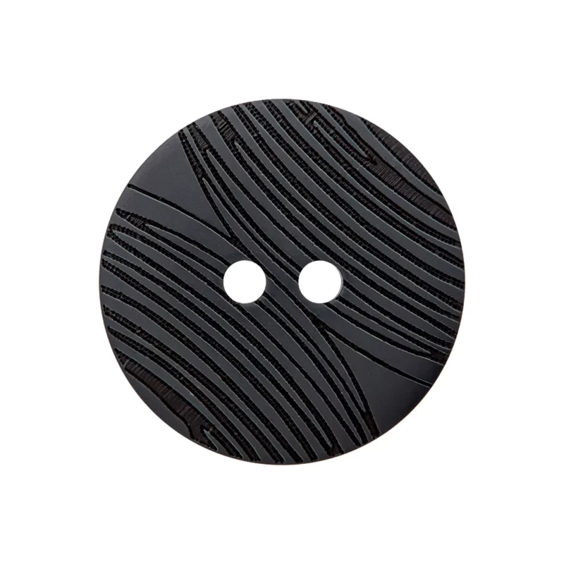Prym Polyesterknopf „Linien“ – 2-Loch, 23 mm, in 5 Farben