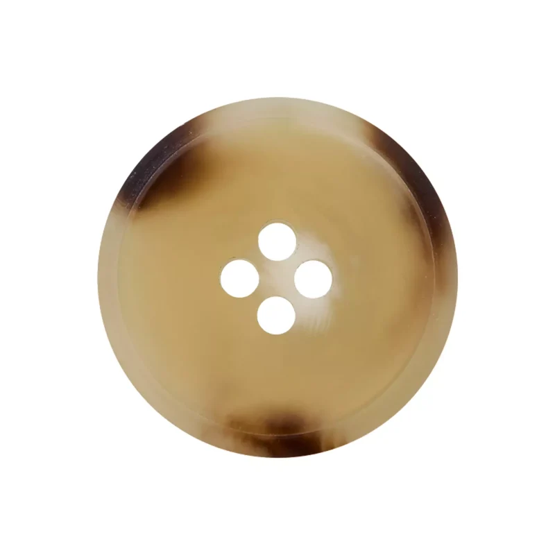 Prym Kunststoffknopf – 4-Loch, rund, creme/beige/braun (15–25 mm)