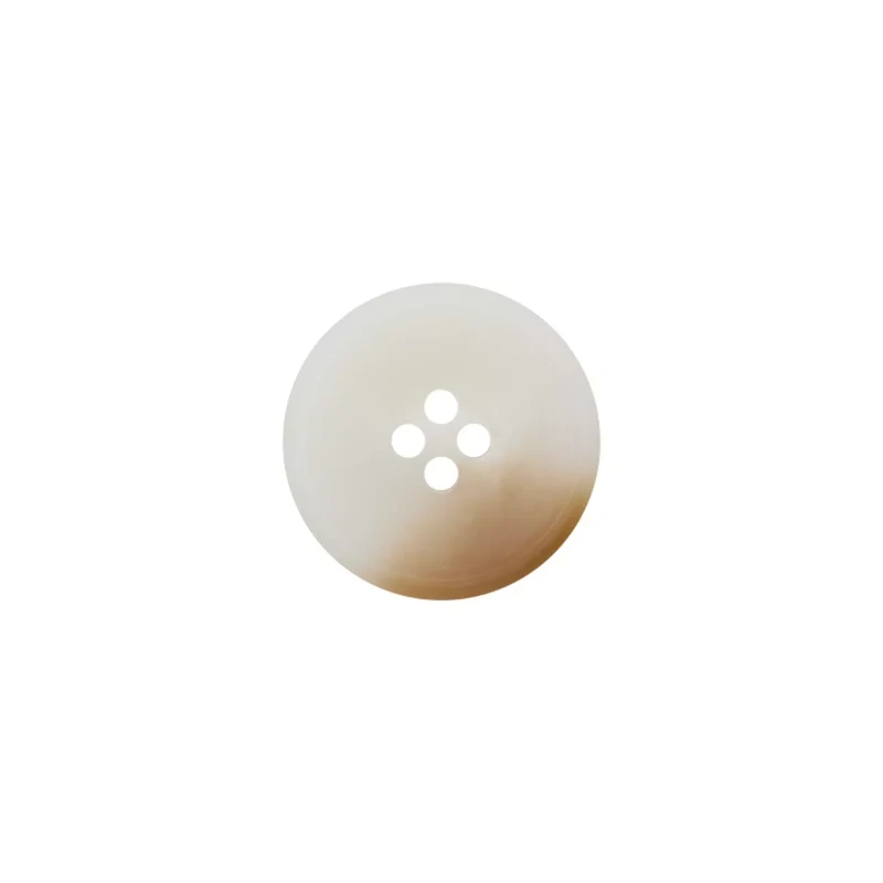 Prym Kunststoffknopf – 4-Loch, rund, creme/beige/braun (15–25 mm)