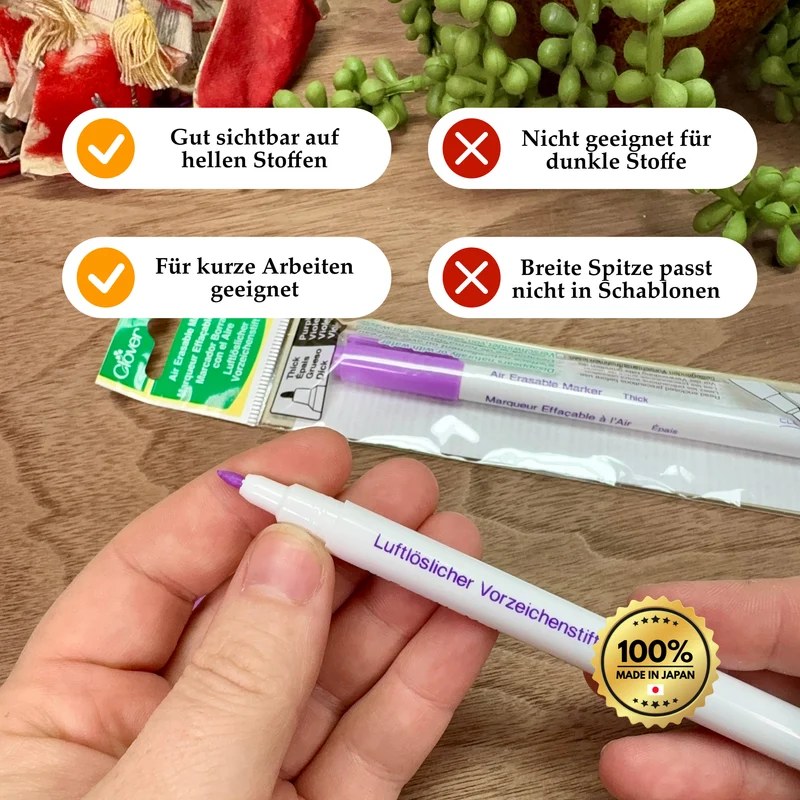 Clover Luftlöslicher Vorzeichenstift - dick
