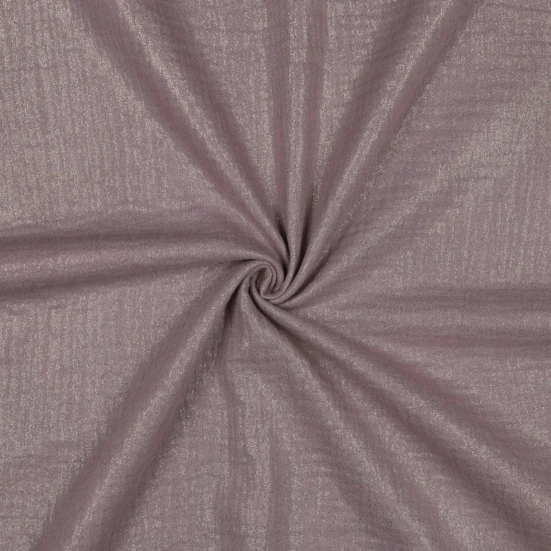 Double Gauze Uni Glitzer puderrosa