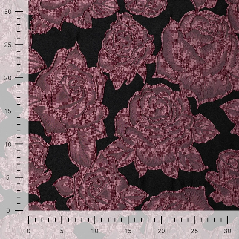 Jacquard Rosen – Weinrot