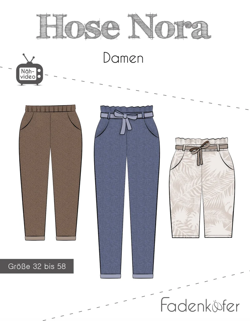 Fadenkäfer Schnittmuster "Nora" Hose Damen