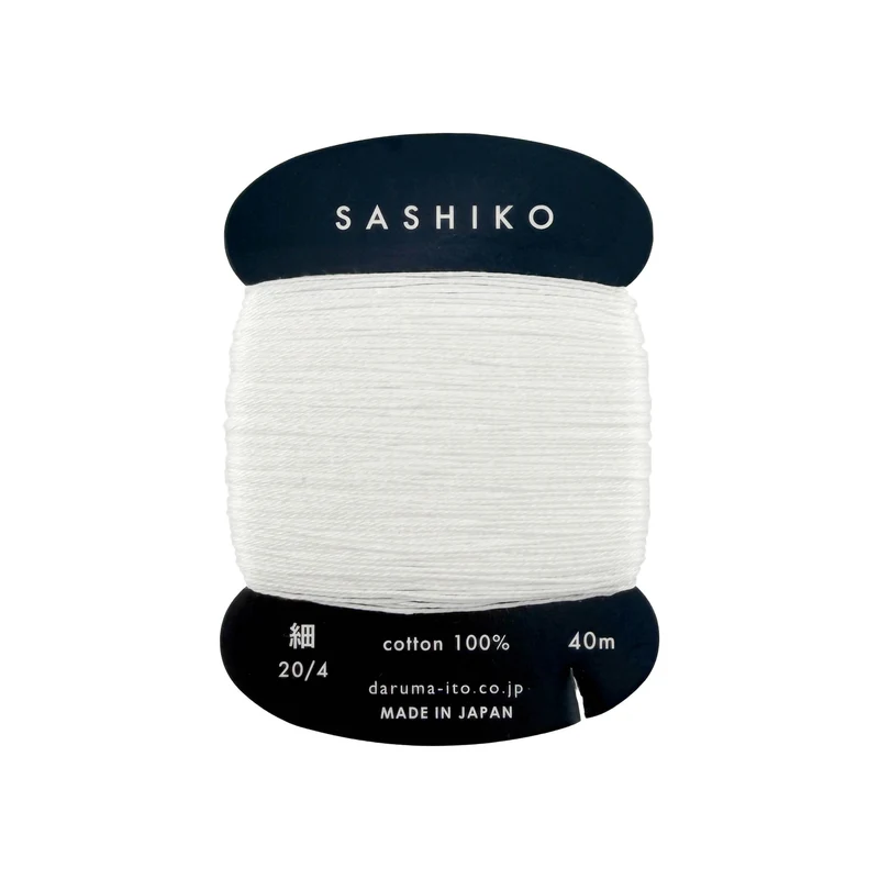 Daruma Sashiko Garn - 201 weiß