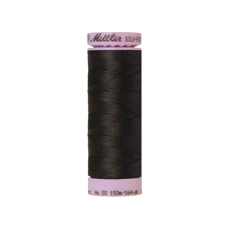 Mettler Silk-Finish Cotton 50 – Grau & Weiß, 150 m