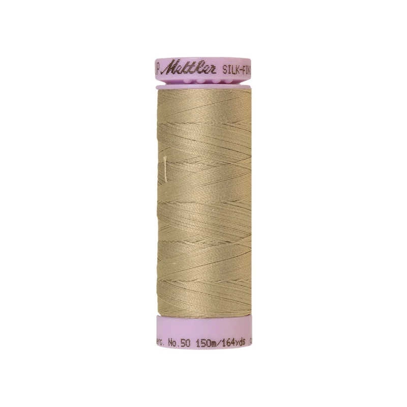 Mettler Silk-Finish Cotton 50 – Grau & Weiß, 150 m