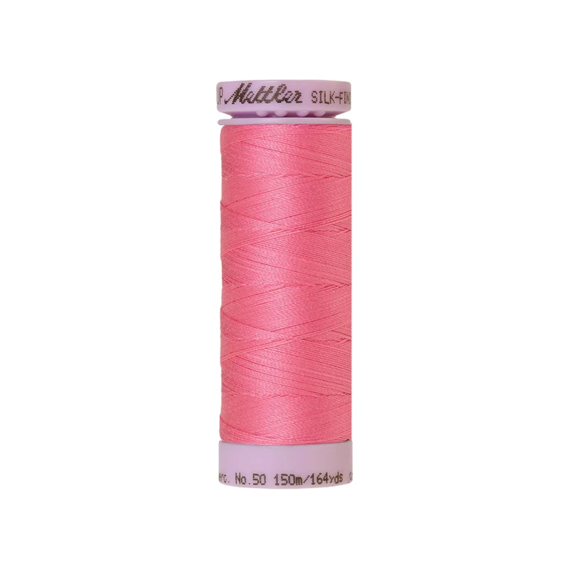 Mettler Silk-Finish Cotton 50 – Rosa & Violett, 150 m