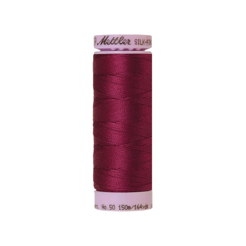 Mettler Silk-Finish Cotton 50 – Rosa & Violett, 150 m