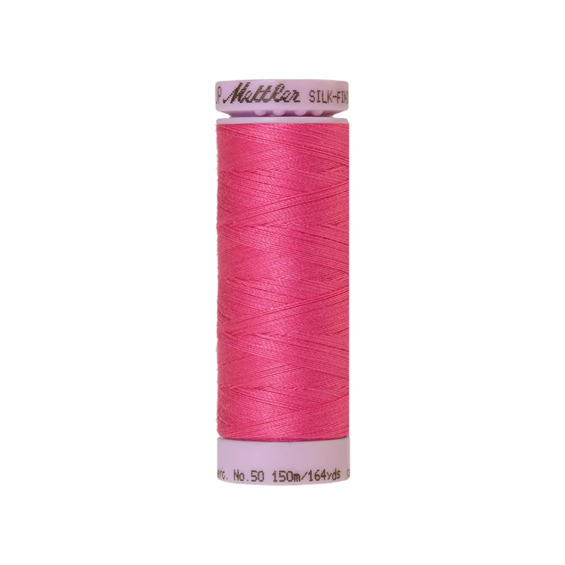 Mettler Silk-Finish Cotton 50 – Rosa & Violett, 150 m