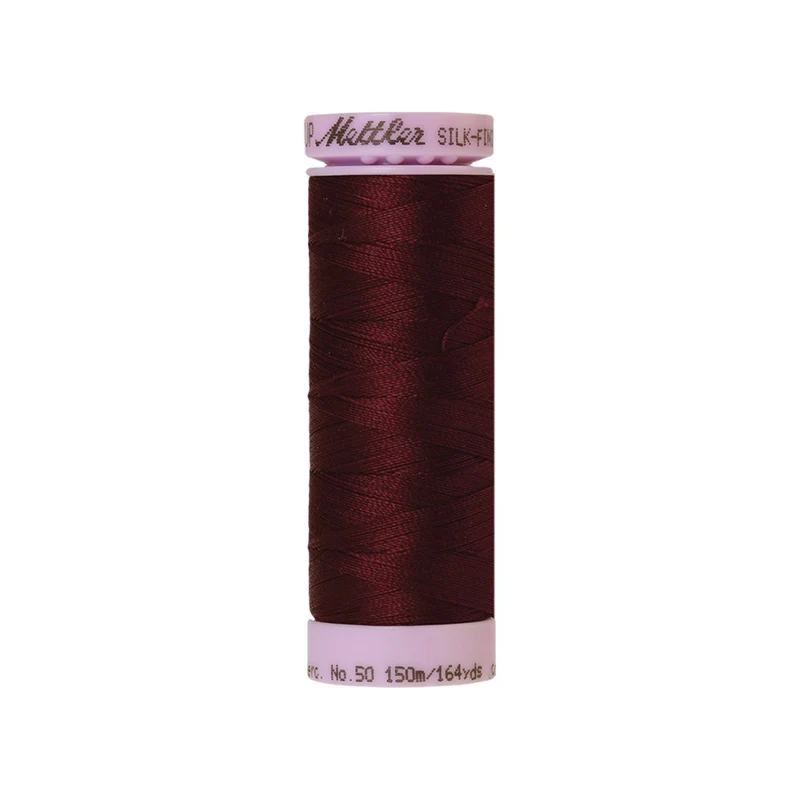 Mettler Silk-Finish Cotton 50 – Gelb, Rot & Orange, 150 m