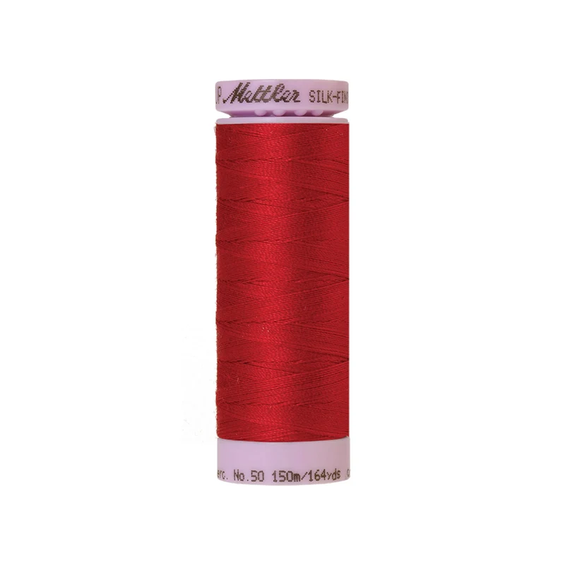 Mettler Silk-Finish Cotton 50 – Gelb, Rot & Orange, 150 m