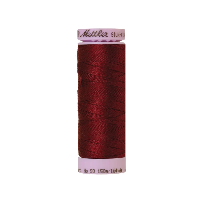 Mettler Silk-Finish Cotton 50 – Gelb, Rot & Orange, 150 m
