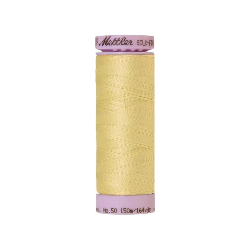 Mettler Silk-Finish Cotton 50 – Gelb, Rot & Orange, 150 m