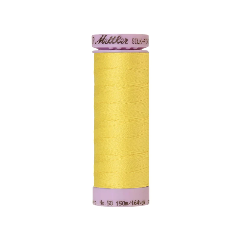 Mettler Silk-Finish Cotton 50 – Gelb, Rot & Orange, 150 m