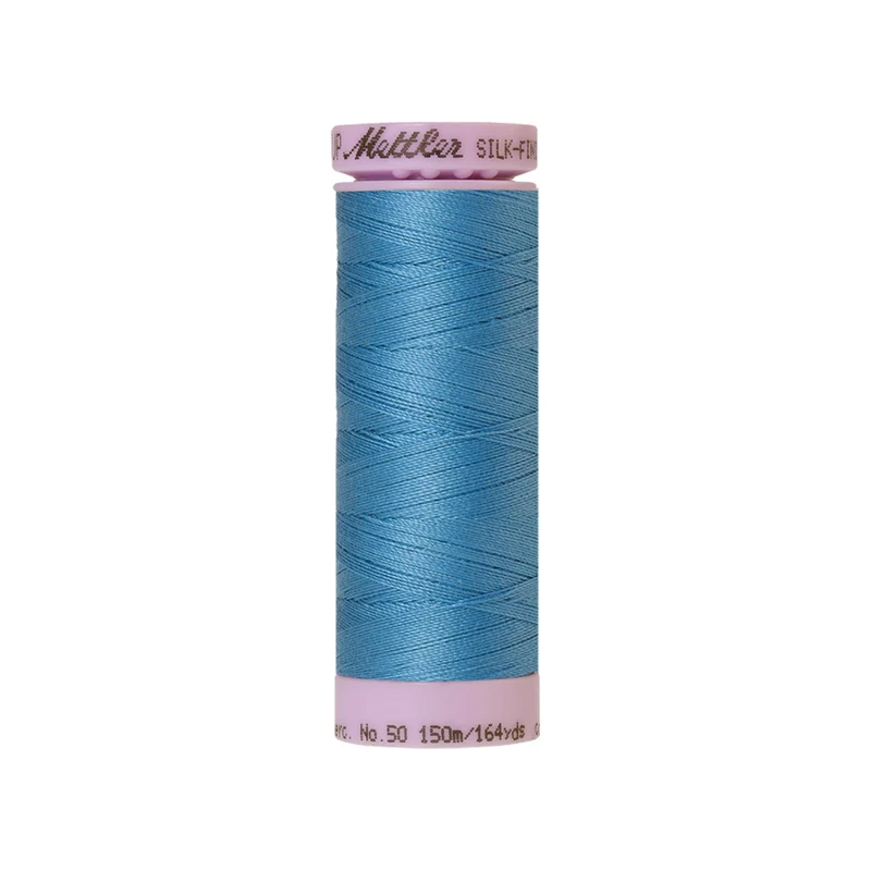 Mettler Silk-Finish Cotton 50 – Blau & Grün, 150 m