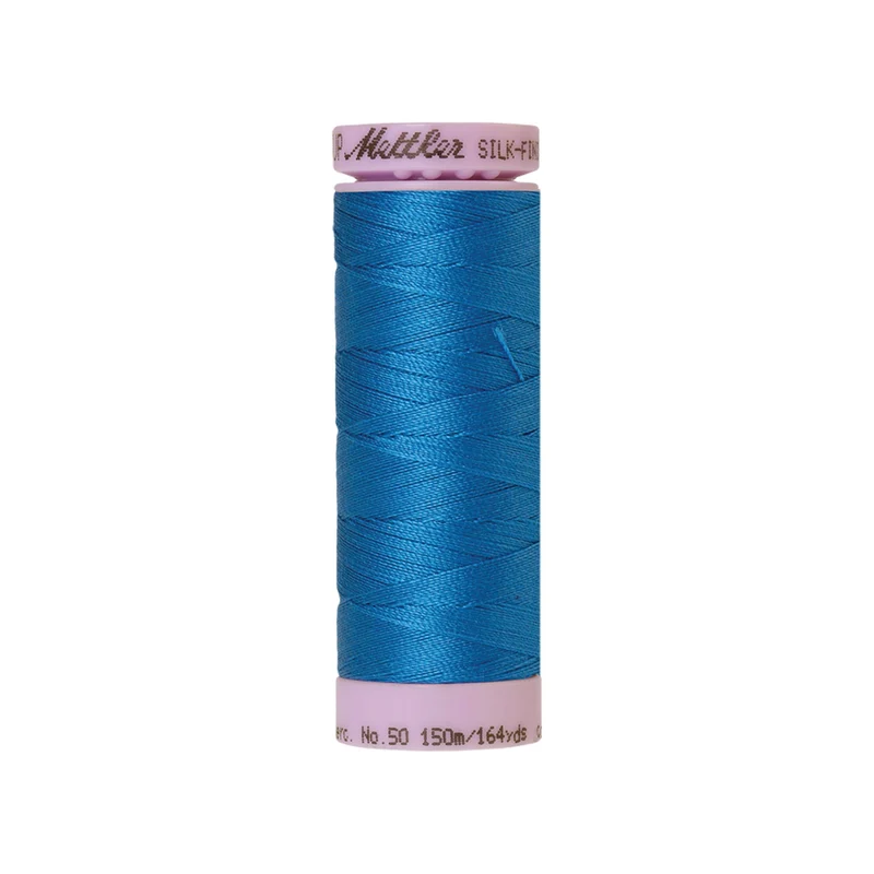 Mettler Silk-Finish Cotton 50 – Blau & Grün, 150 m