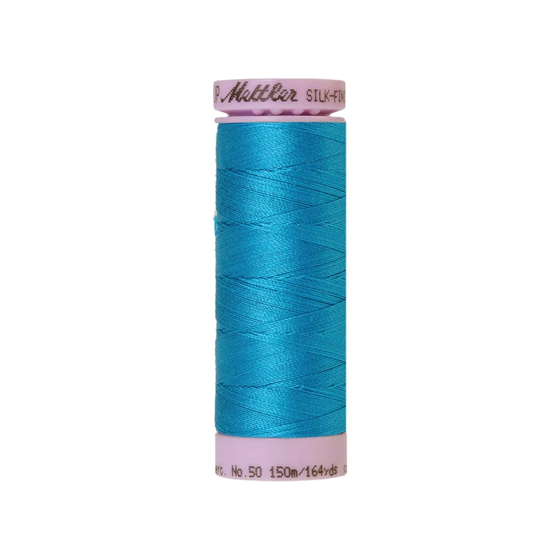 Mettler Silk-Finish Cotton 50 – Blau & Grün, 150 m