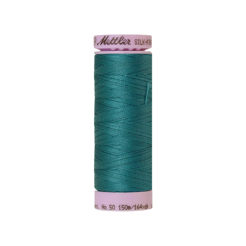 Mettler Silk-Finish Cotton 50 – Blau & Grün, 150 m