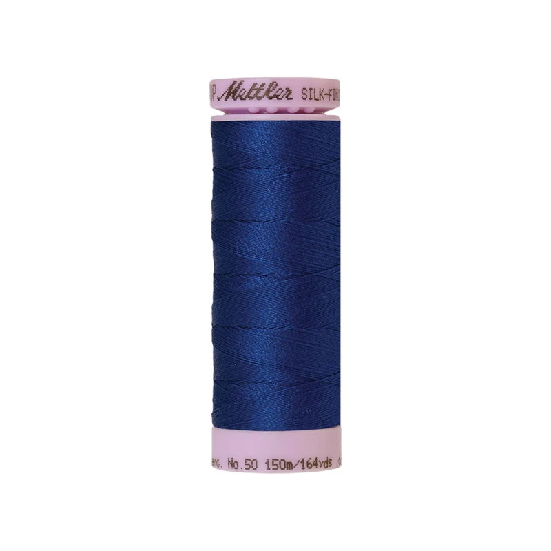 Mettler Silk-Finish Cotton 50 – Blau & Grün, 150 m