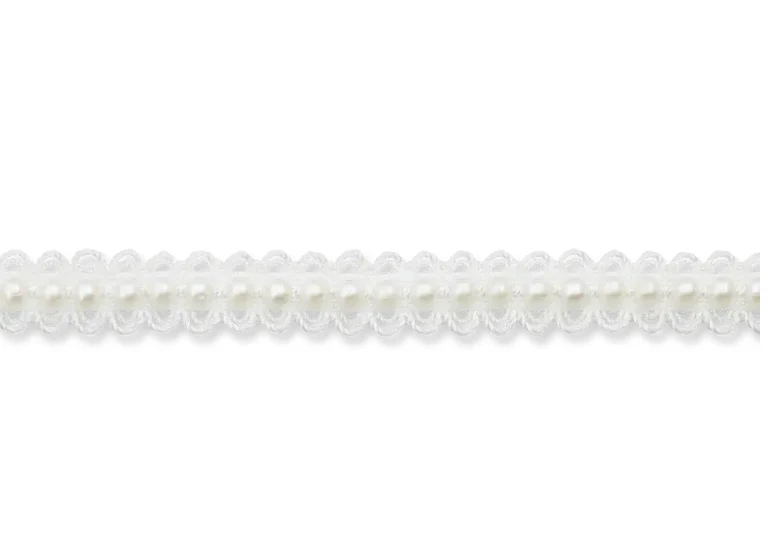 Perlenband elastisch 12mm weiß
