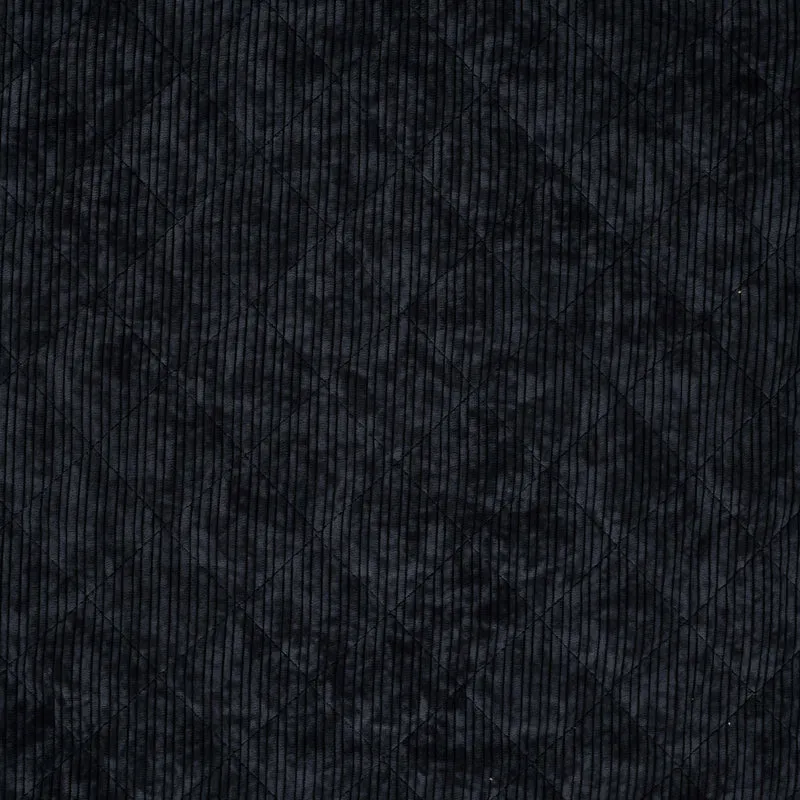 Stepp-Cordstoff – Schwarz