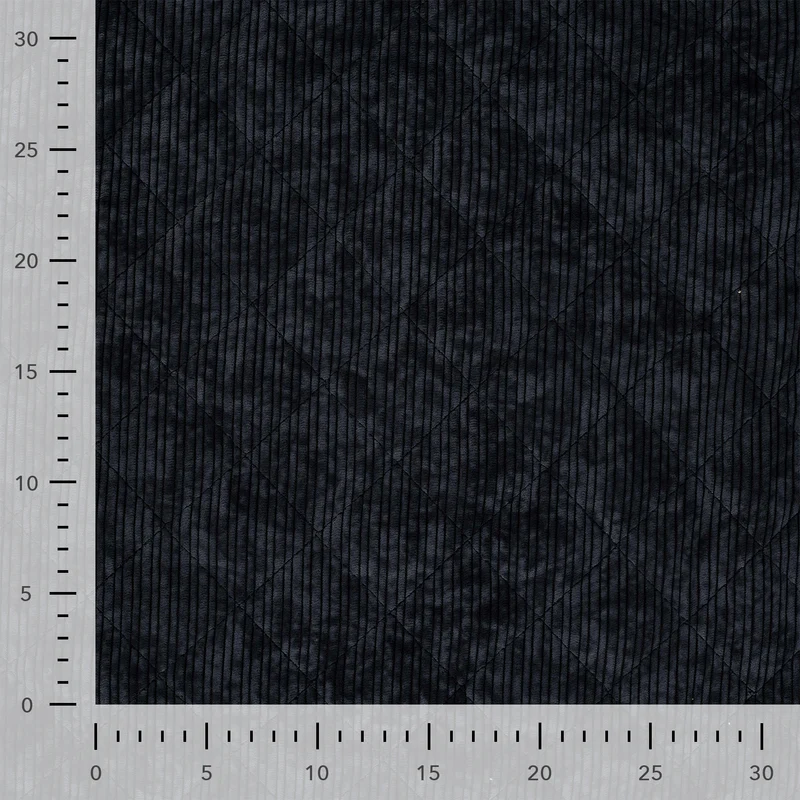 Stepp-Cordstoff – Schwarz