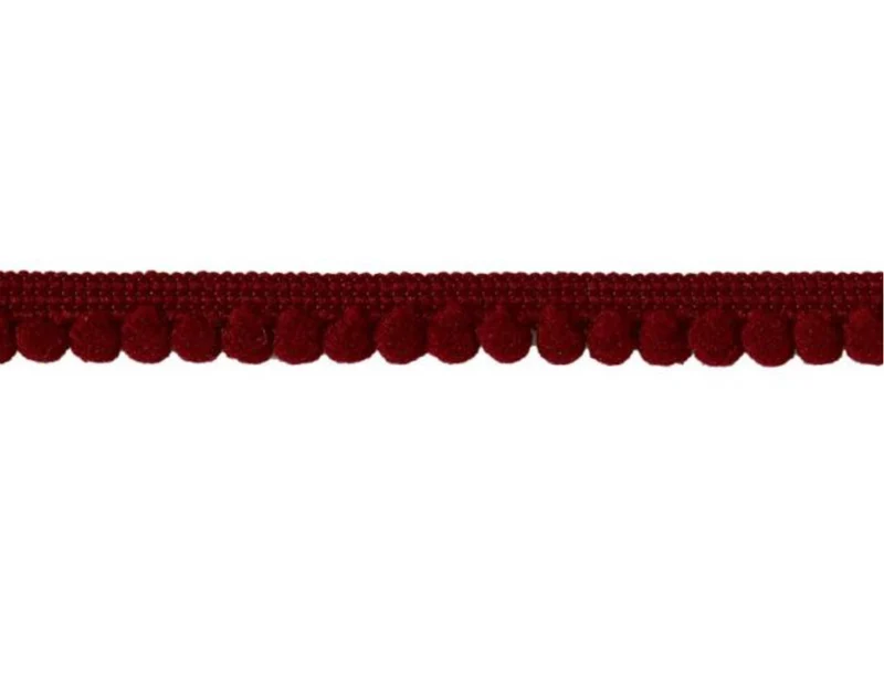 Pomponborte 12mm burgunder