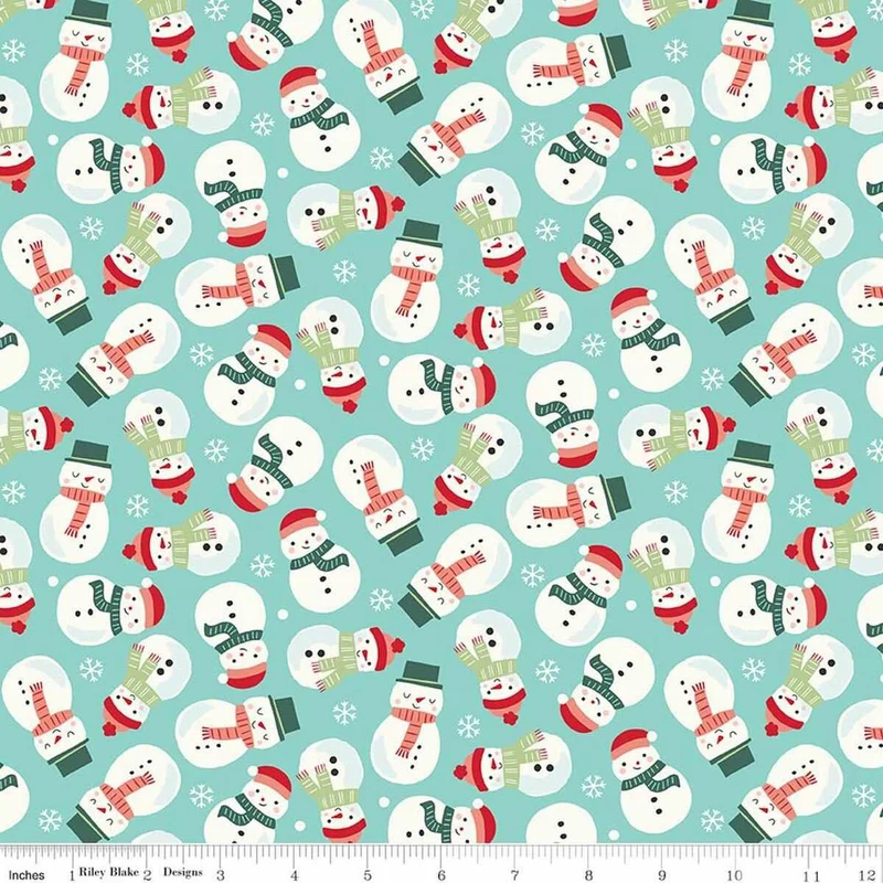 My Minds Eye, North Pole Flannel, F17753-AQUA Blue