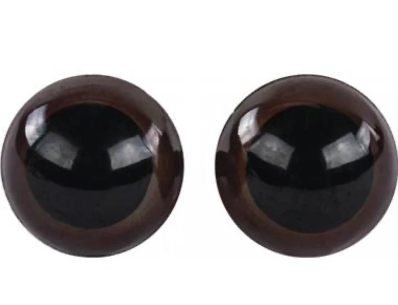 Rayher Sicherheitsaugen mit Steckverschluss 12 mm dunkelbraun