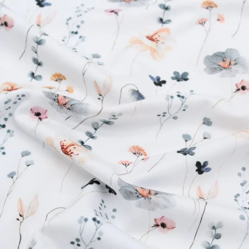 Jersey Bergblumen blau | Weiß