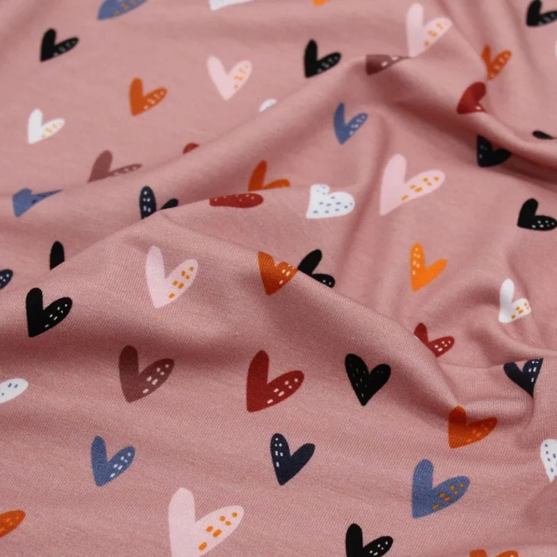 Jersey bunte Herzen | Rosa