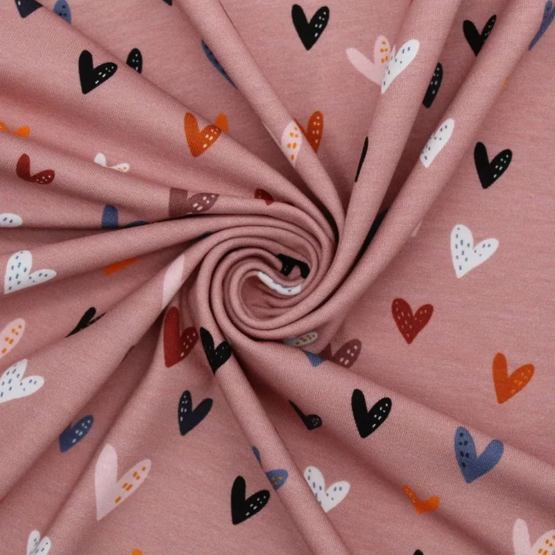 Jersey bunte Herzen | Rosa