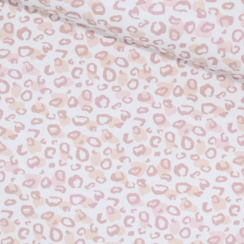 Jersey Leoparden Flecken Leoprint Beige
