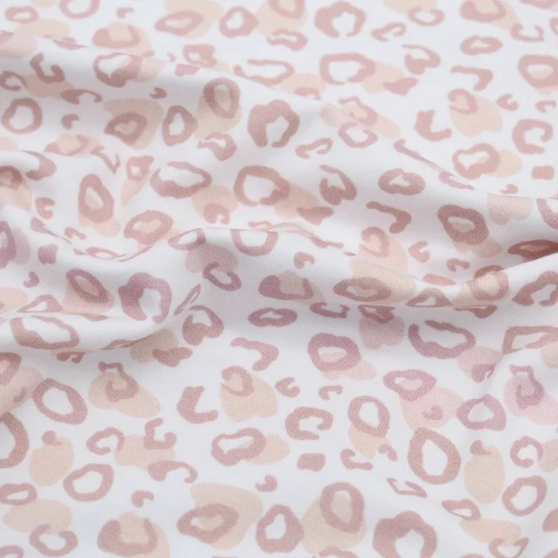 Jersey Leoparden Flecken Leoprint Beige