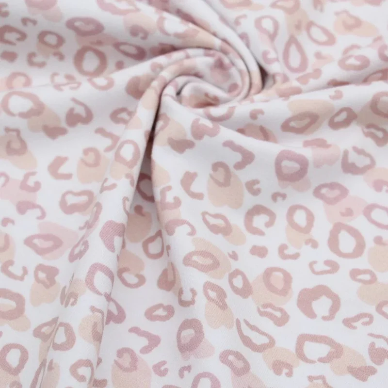 Jersey Leoparden Flecken Leoprint Beige