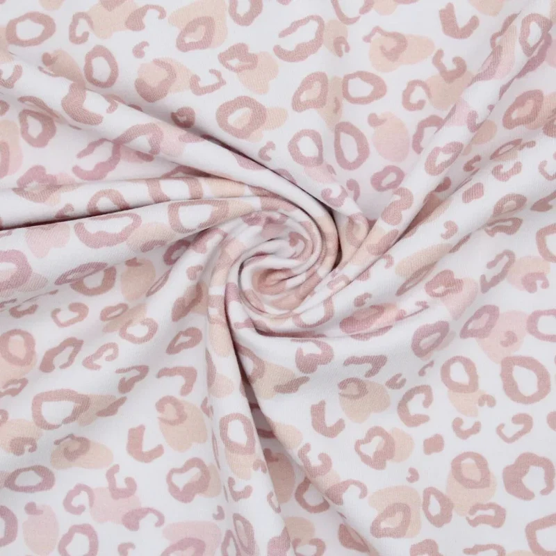 Jersey Leoparden Flecken Leoprint Beige