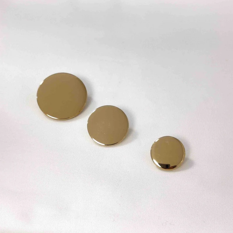 Metallknopf mit Öse gold glänzend