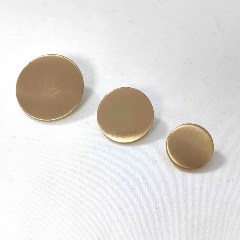 Metallknopf mit Öse gold matt