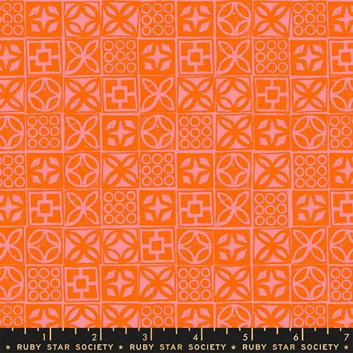 Moda, Ruby Star Society, Poolside Too, Architectural Blocks, Goldfish Orange