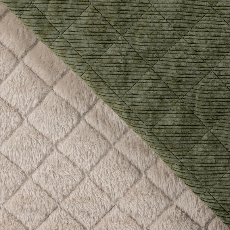 Stepp-Cordstoff – Khaki